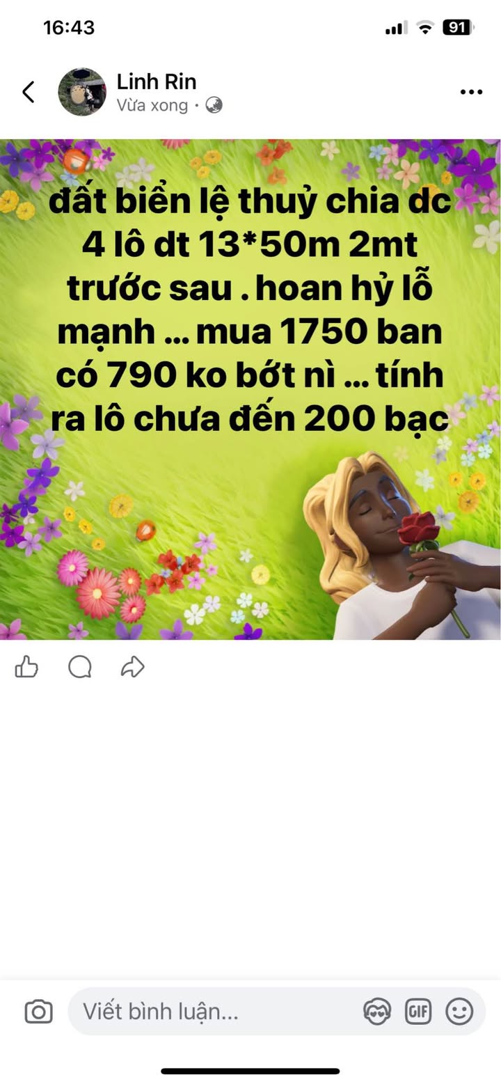 Đất nền Lệ Thủy 650m² giá 790 triệu - Cơ hội đầu tư sinh lời!