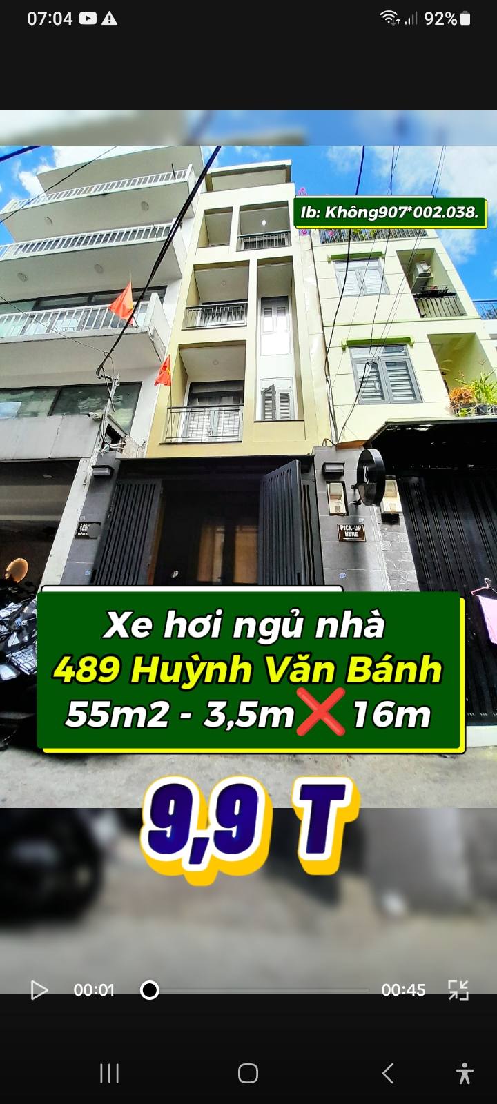 Nhà 5 tầng hẻm xe hơi 489 Huỳnh Văn Bánh 55m² giá 9.9 tỷ - Cơ hội đầu tư tuyệt vời!