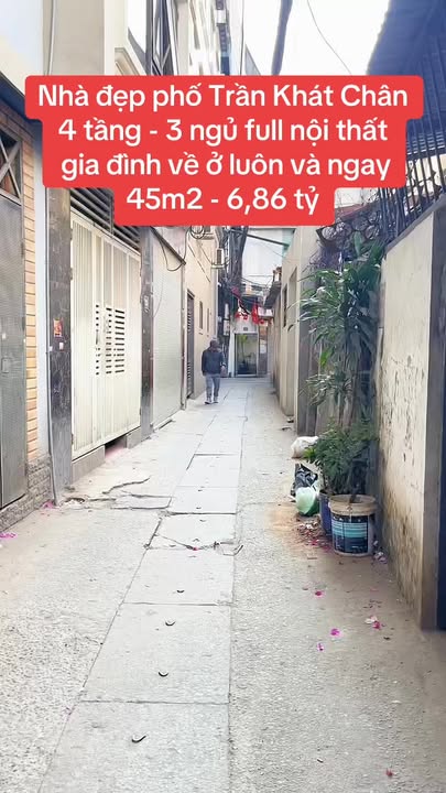 Nhà đẹp lô góc Trần Khát Chân 45m² giá 6.86 tỷ - Ô tô đỗ gần