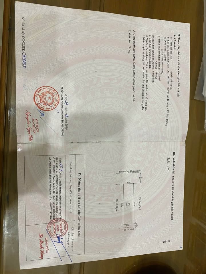 Đất nền Tân Tiến, An Dương 100m² giá 1 tỷ - Cơ hội đầu tư vàng!