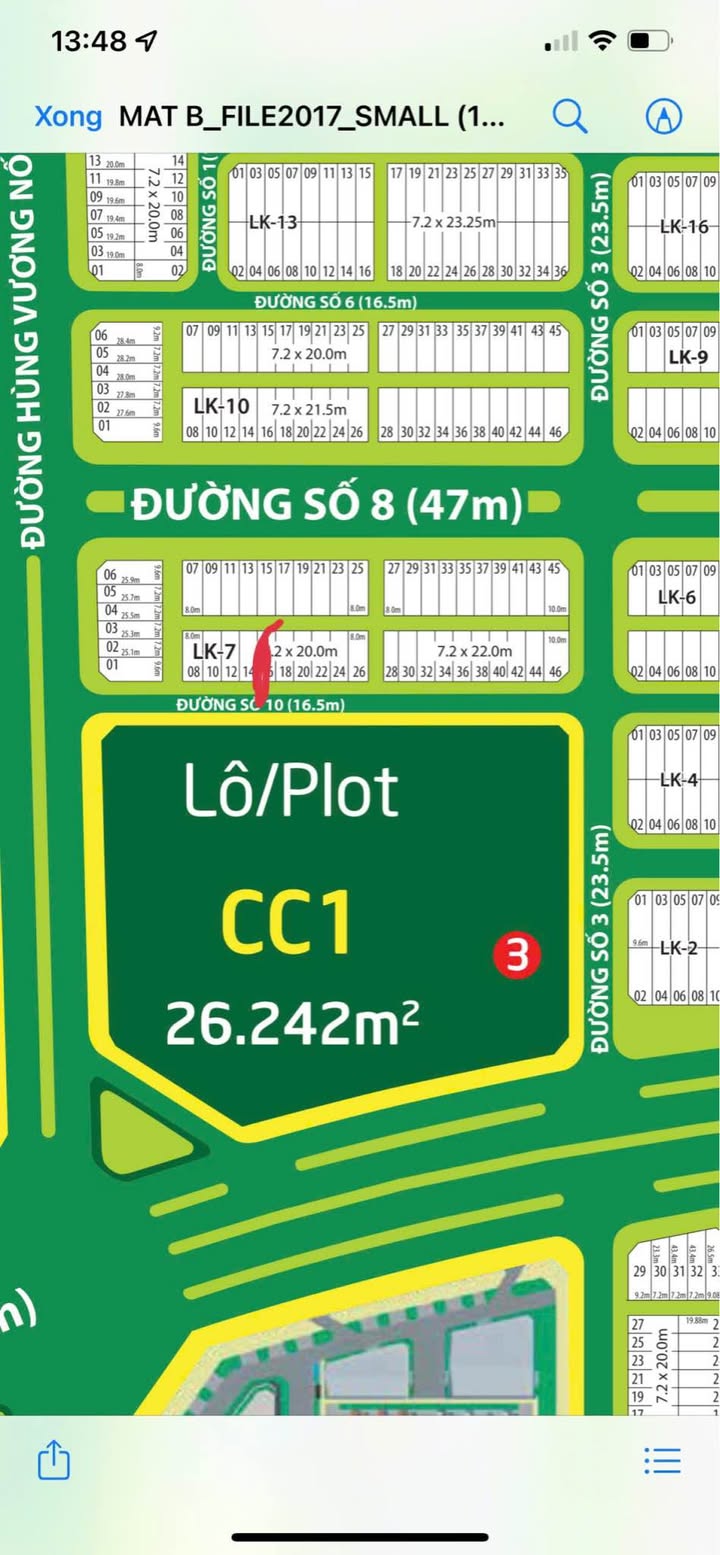 Đất nền Greencity Tân An 144m² giá 6.1 tỷ - Vị trí đắc địa gần Aeon Mall