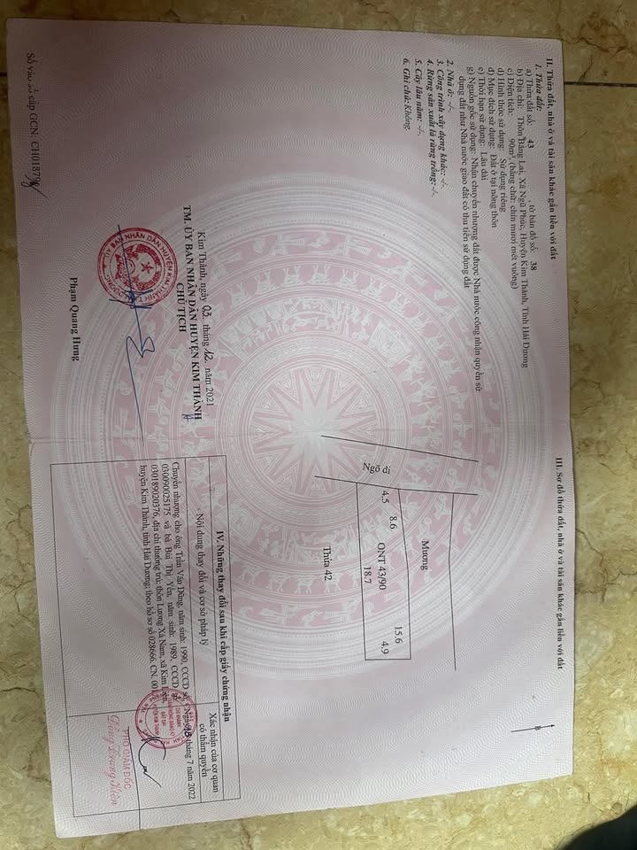 Đất nền Xã Ngũ Phúc, Huyện Kim Thành 90m² giá 600 triệu - Đường ô tô thuận tiện!