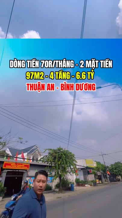 FrontHouse mặt tiền tại Thuận An, Bình Dương 97m² giá 6.6 tỷ - Dòng tiền 70 triệu/tháng!