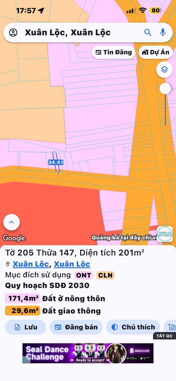 Mặt tiền kinh doanh tại xã Xuân Thọ, Đồng Nai 204m² giá 1.6 tỷ - Đầu tư sinh lời ngay!