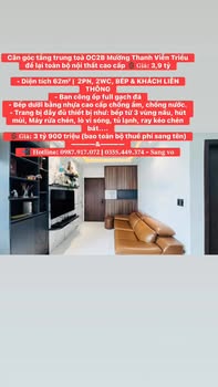 Căn hộ OC2B Mường Thanh Viễn Triều Nha Trang 62m² giá 3,9 tỷ - Nội thất cao cấp sang trọng!