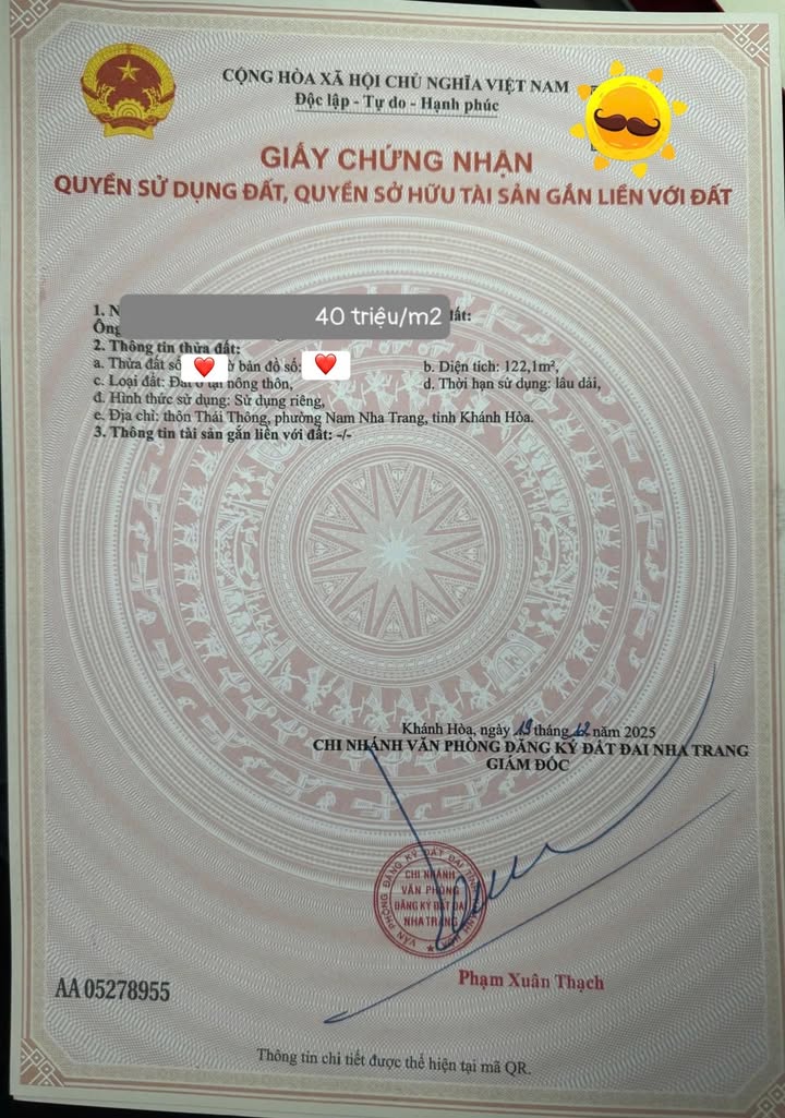 Đất nền mặt tiền đường Thái Thông Vĩnh Thái 127m² giá chỉ 5.108 tỷ - Đầu tư sinh lời ngay!