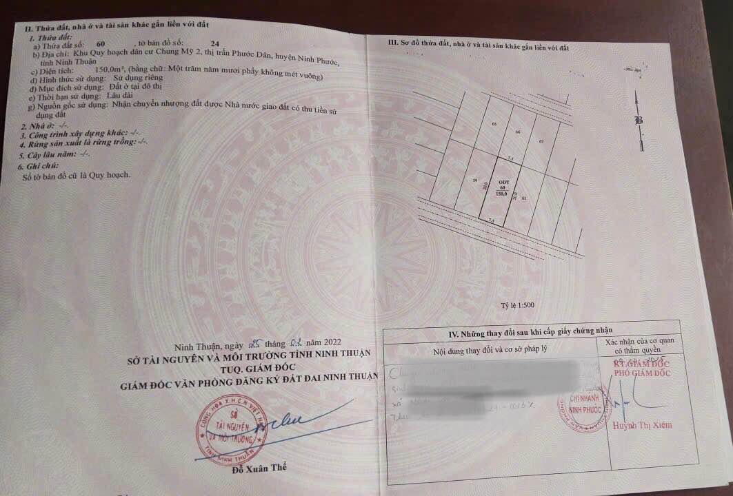 Đất nền Phước Thuận, Ninh Phước 150m² giá 900 triệu - Cơ hội đầu tư hiếm có!