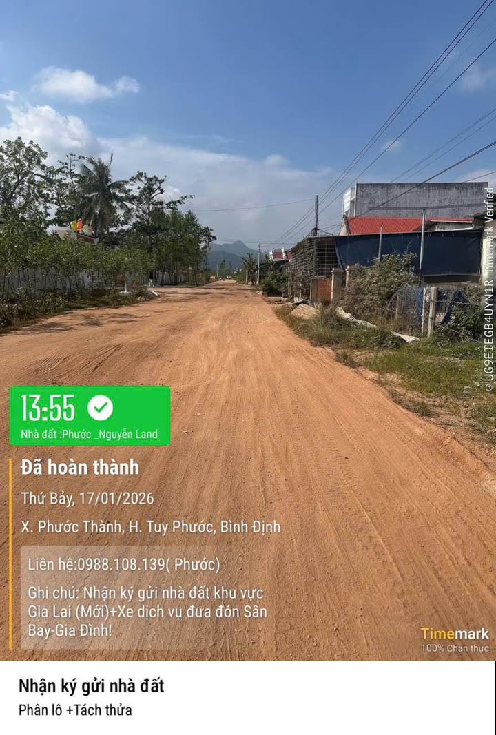 Đất thổ cư xã Phước An, huyện Tuy Phước 210m² giá 1 tỷ - Tiềm năng đầu tư lớn!