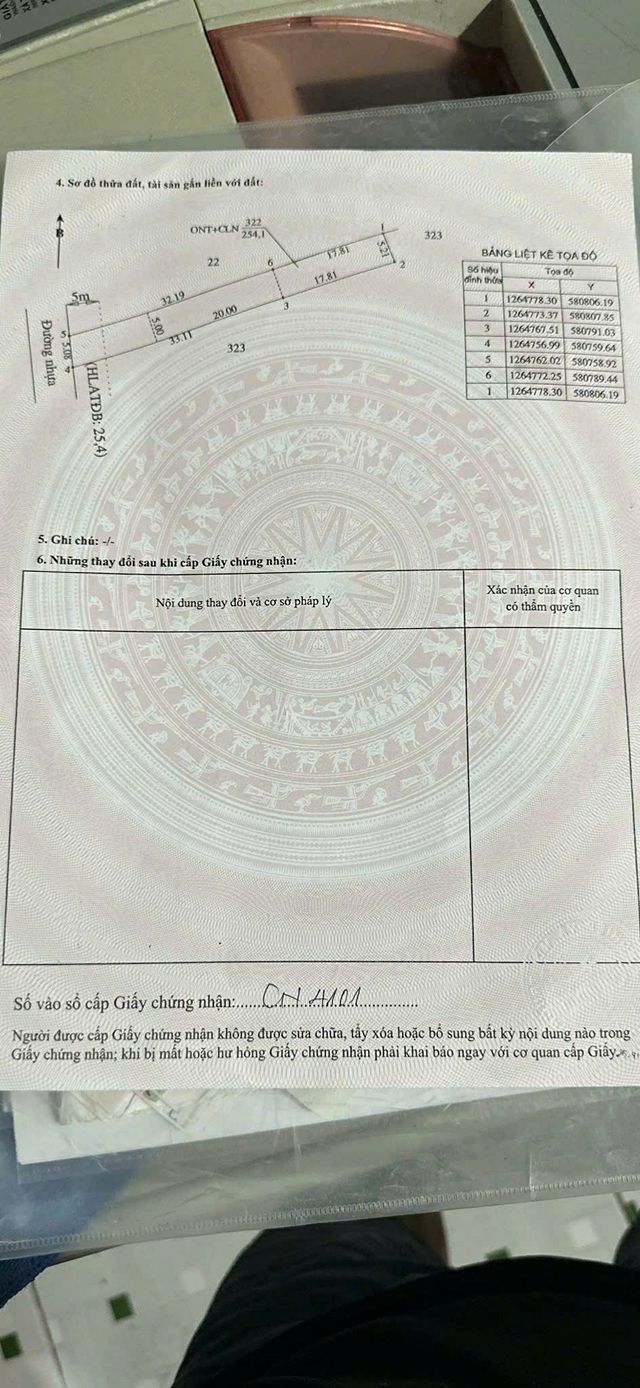 Đất nền tại xã Trừ Văn Thố, Bình Dương 250m² giá 550 triệu - Sổ đỏ chính chủ