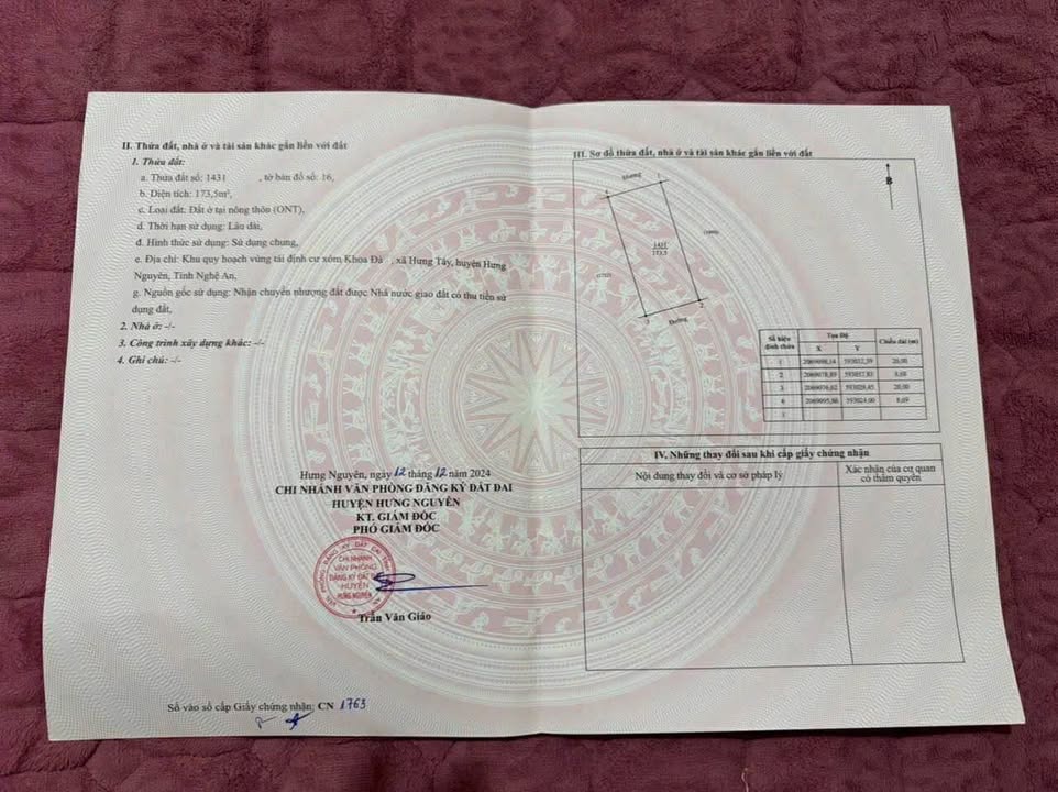 Đất nền kèm ốt kinh doanh tại Khu TĐC Khoa Đà, Hưng Tây 173,5m² giá 10,5 tỷ - Cơ hội đầu tư sinh lời!