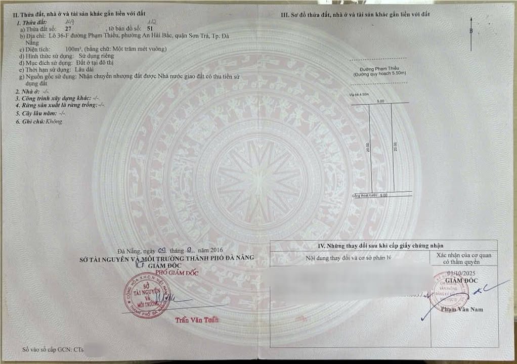 Đất nền Phường Phước Mỹ, Quận Sơn Trà, Đà Nẵng 200m² giá 33 tỷ - Cơ hội vàng trước Tết!