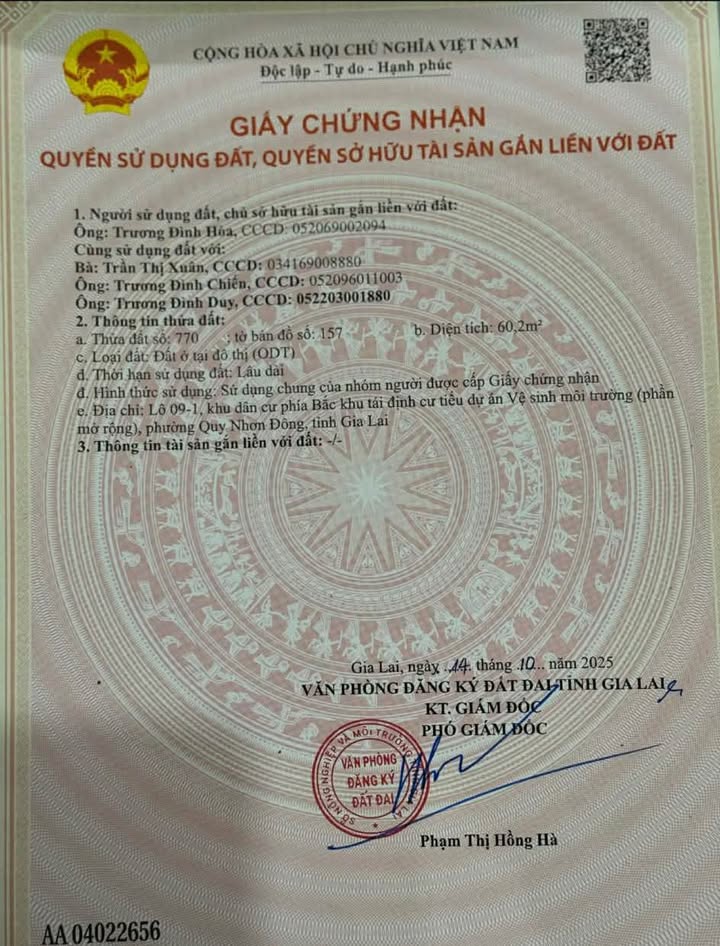 Lô đất 61m² gần cầu Lê Thanh Nghị - Đầu tư sinh lời ngay!