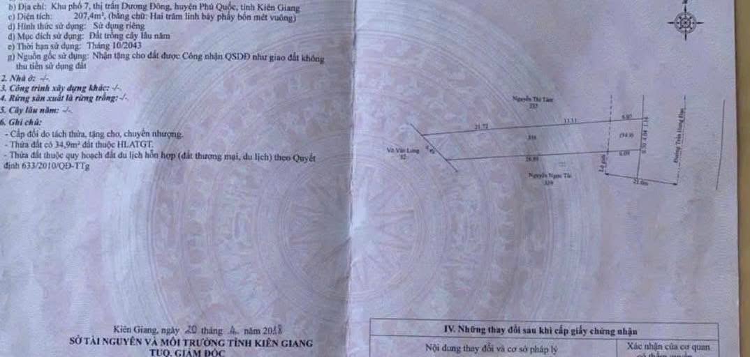 Nhà mặt tiền Trần Hưng Đạo, Phú Quốc 207m² - Đối diện siêu thị Kingkong