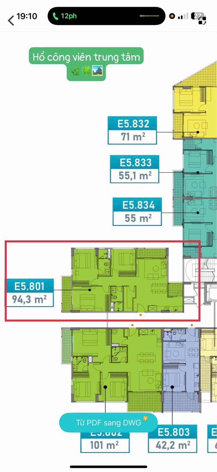 Căn hộ góc 3 phòng ngủ Eco Riverside Hải Dương 94m² giá 4.999 tỷ - View hồ đẹp tuyệt vời!