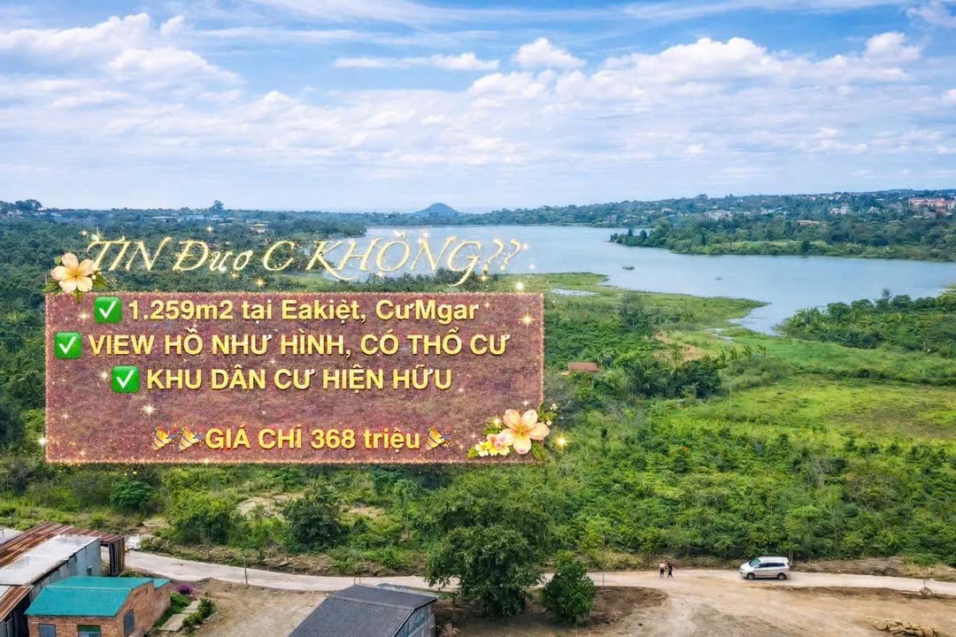 Đất vườn thổ cư xã Ea Kiết 1259m² giá 368 triệu - Sẵn sàng xây dựng tự do!