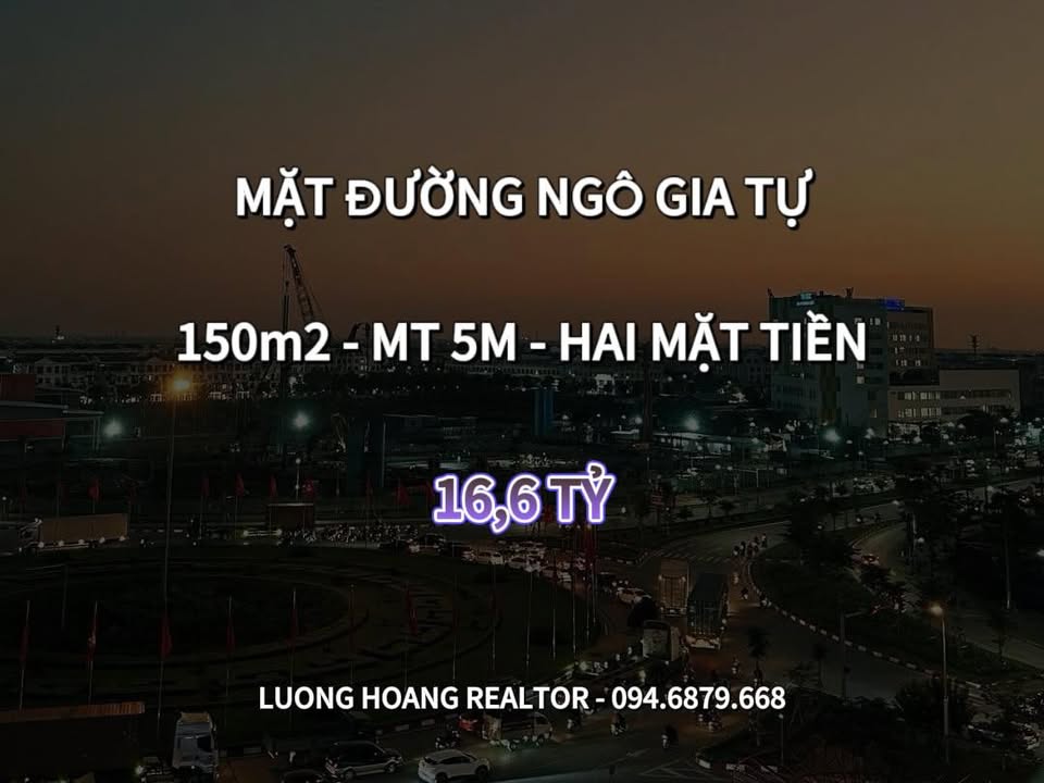 FrontHouse Đường Ngô Gia Tự, Hải Phòng 150m² giá 16.6 tỷ - Chủ thiện chí bán ngay!