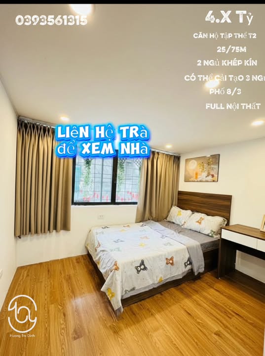 Căn hộ Tập thể phố 8/3, Quận Hai Bà Trưng, 75m² giá 4 tỷ - Full nội thất tặng lại!