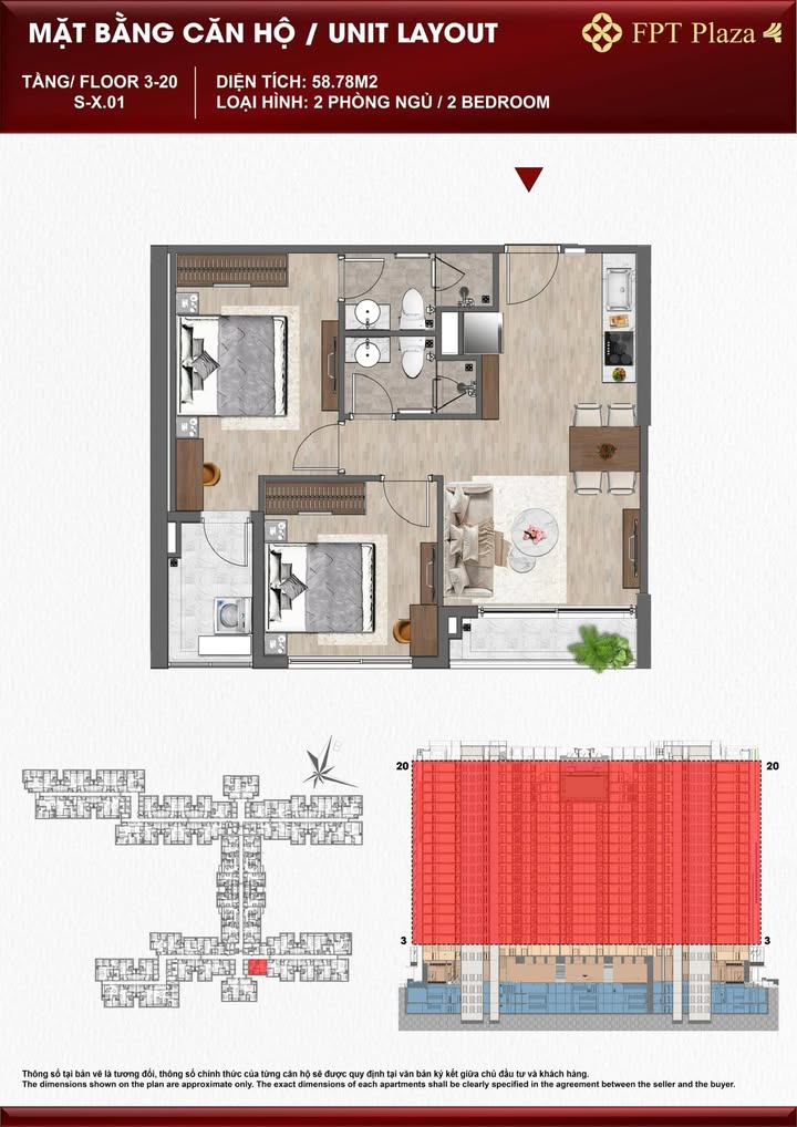 Căn hộ FPT PLAZA 4 Đà Nẵng 58.78m² giá 3.5 tỷ - View biển thoáng đãng!