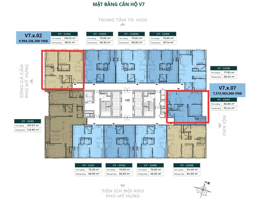 Căn hộ Sunshine City Quận 7 99m² giá 9.99 tỷ - Vị trí đắc địa, thiết kế hiện đại!