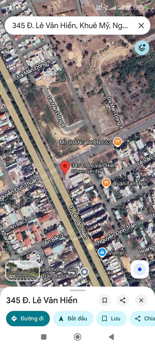 Đất nền 345 Lê Văn Hiến, Quận Ngũ Hành Sơn 188m² giá 14.1 tỷ - Cơ hội đầu tư tuyệt vời!