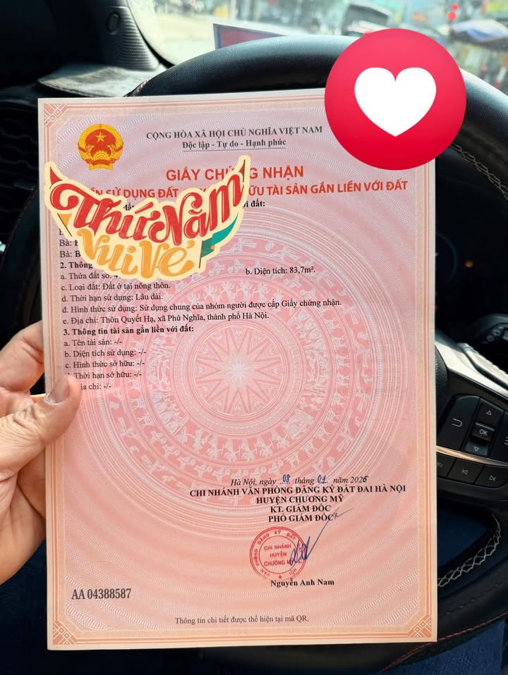 Đất nền Trường Yên, Chương Mỹ 83.7m² giá 1 tỷ - Cơ hội vàng đầu tư!