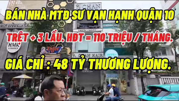 Bán nhà mặt tiền Sư Vạn Hạnh, Quận 10, 82.8m², HĐ thuê 110 triệu/tháng - Đầu tư sinh lời!