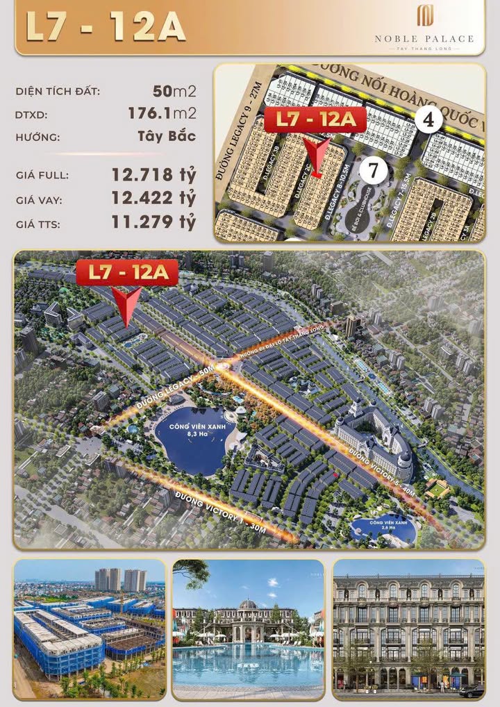 Townhouse Noble Tây Hà Nội 50m² giá 11.279 tỷ - Căn duy nhất sẵn sàng ở ngay!