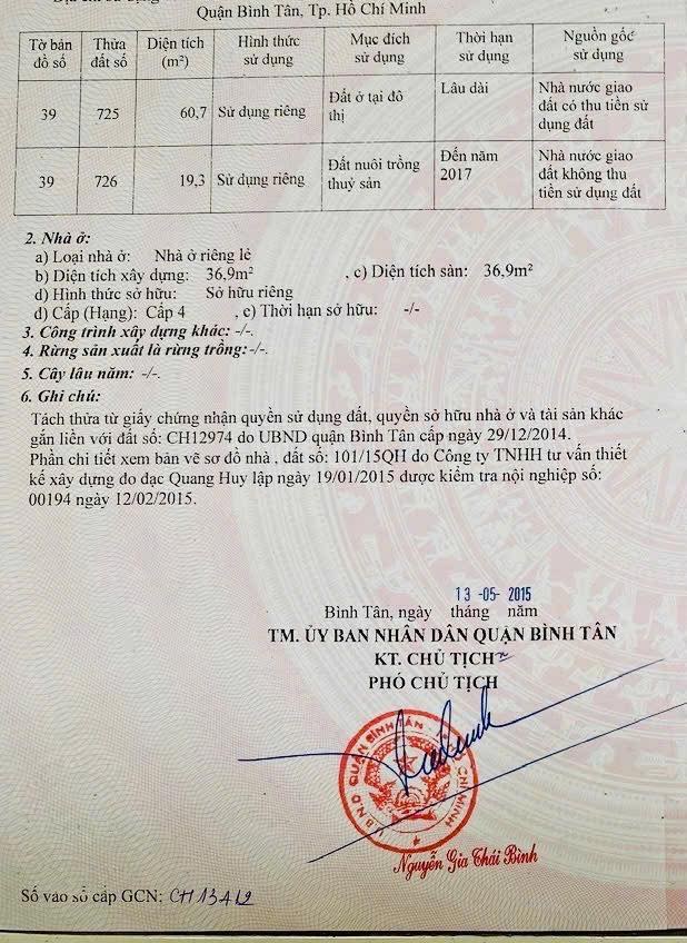 Đất nền Quận Bình Tân 85m² giá 6,5 tỷ - Pháp lý rõ ràng, sẵn sàng xây dựng!