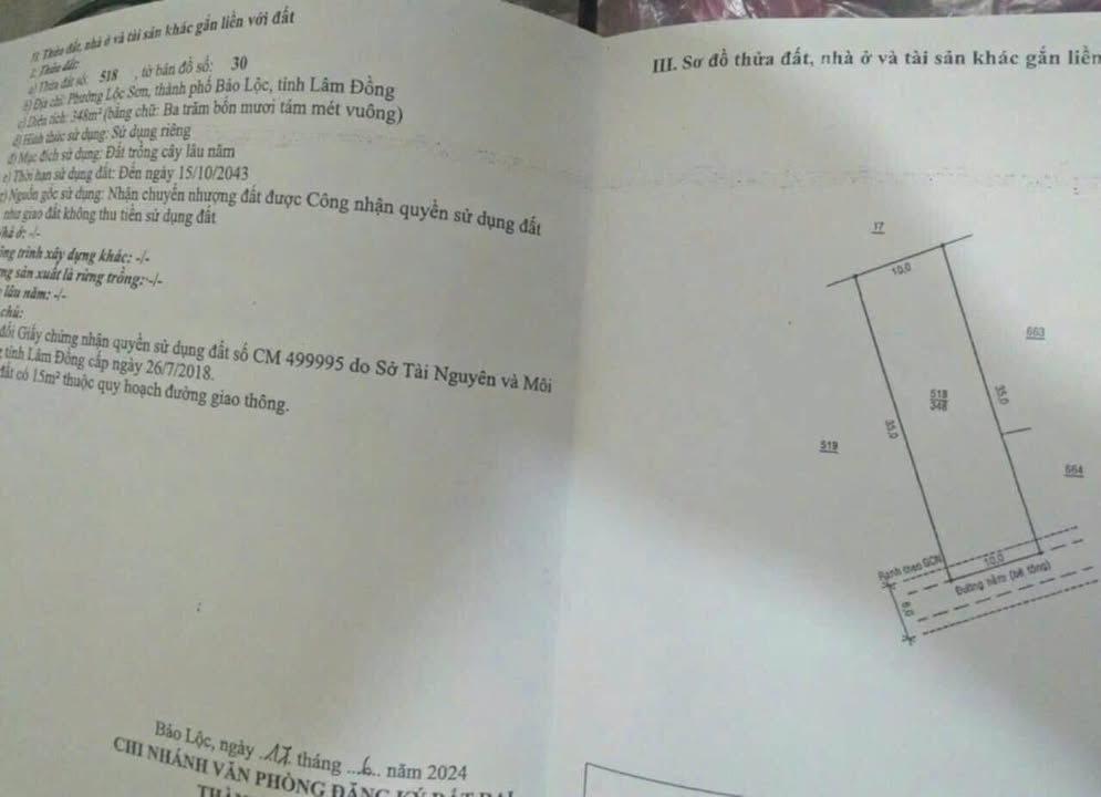 Đất nền Phường Lộc Sơn - 350m² giá 2.45 tỷ - Vị trí đẹp, an ninh tốt!