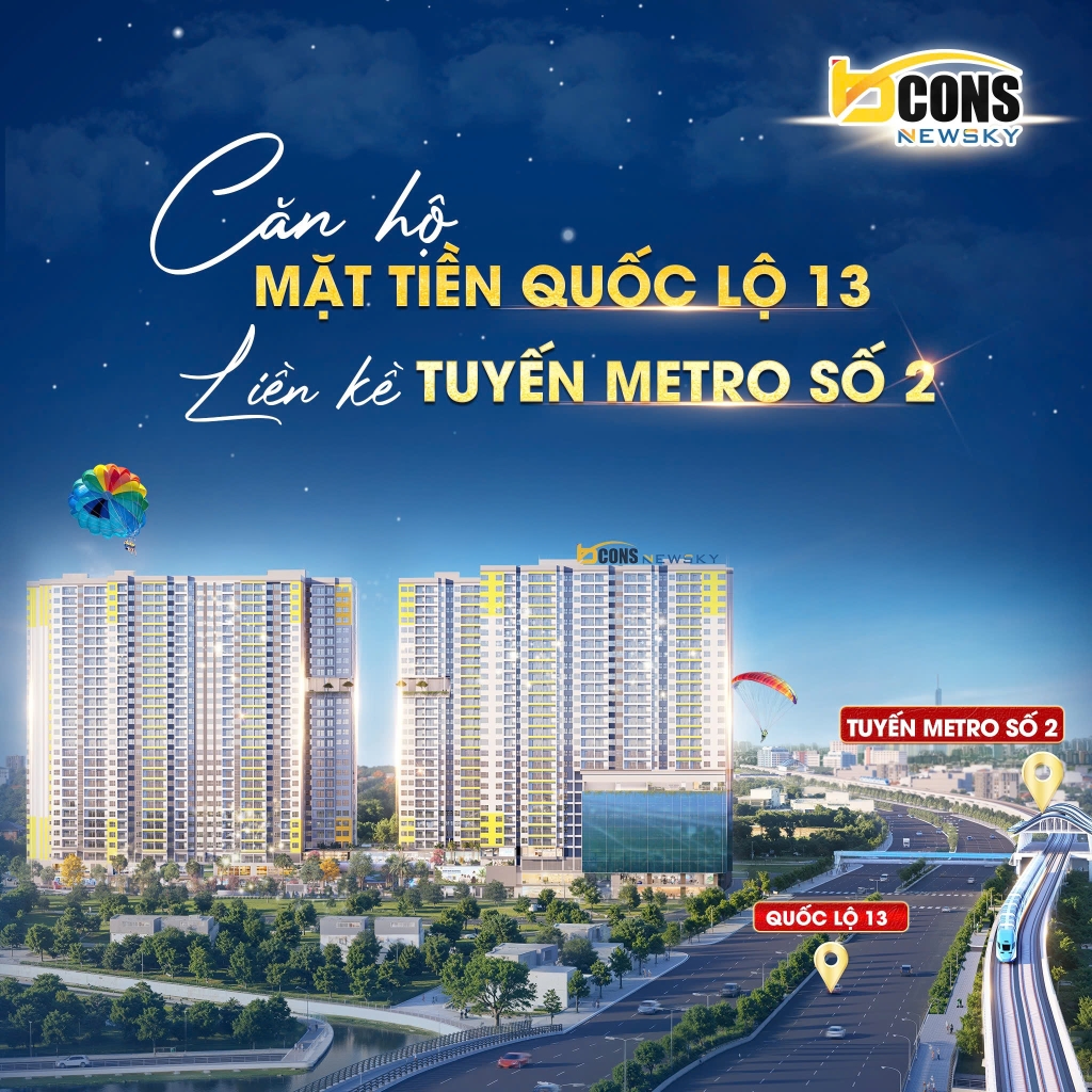 Căn hộ Bcons Lái Thiêu 65m² giá 3,1 tỷ - Gần nhà ga Metro, kết nối thuận tiện!