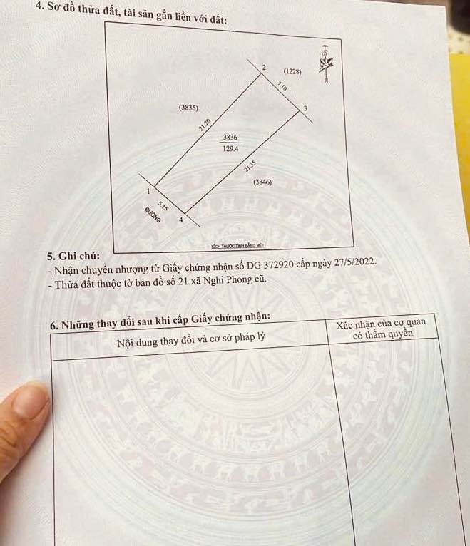 Đất Nghi Phong 129.4m² giá 2.1 tỷ - Đầu tư tiềm năng sinh lời cao!
