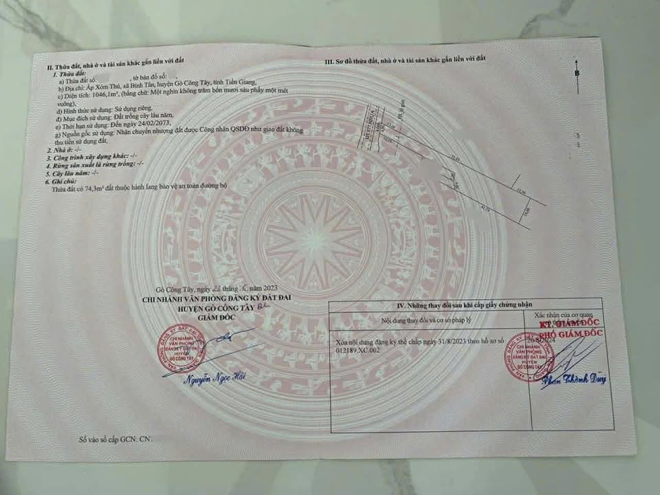 Đất vườn 1046m² tại Xã Long Bình, Huyện Gò Công Tây - Giá tốt cho đầu tư!