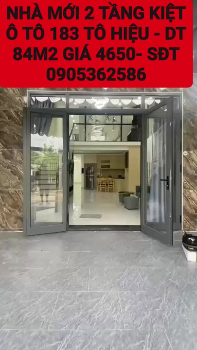 Nhà 2 tầng tại Kiệt Ô Tô 183 Tô Hiệu, Đà Nẵng 83m² giá 4.65 tỷ - Vào ở ngay!