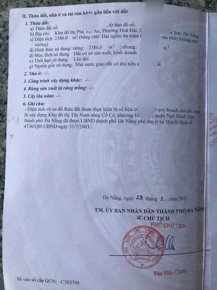 Đất nền 4 mặt tiền Trần Đại Nghĩa, Ngũ Hành Sơn, Đà Nẵng - 2386m² giá 135 tỷ - Cơ hội không thể bỏ lỡ!