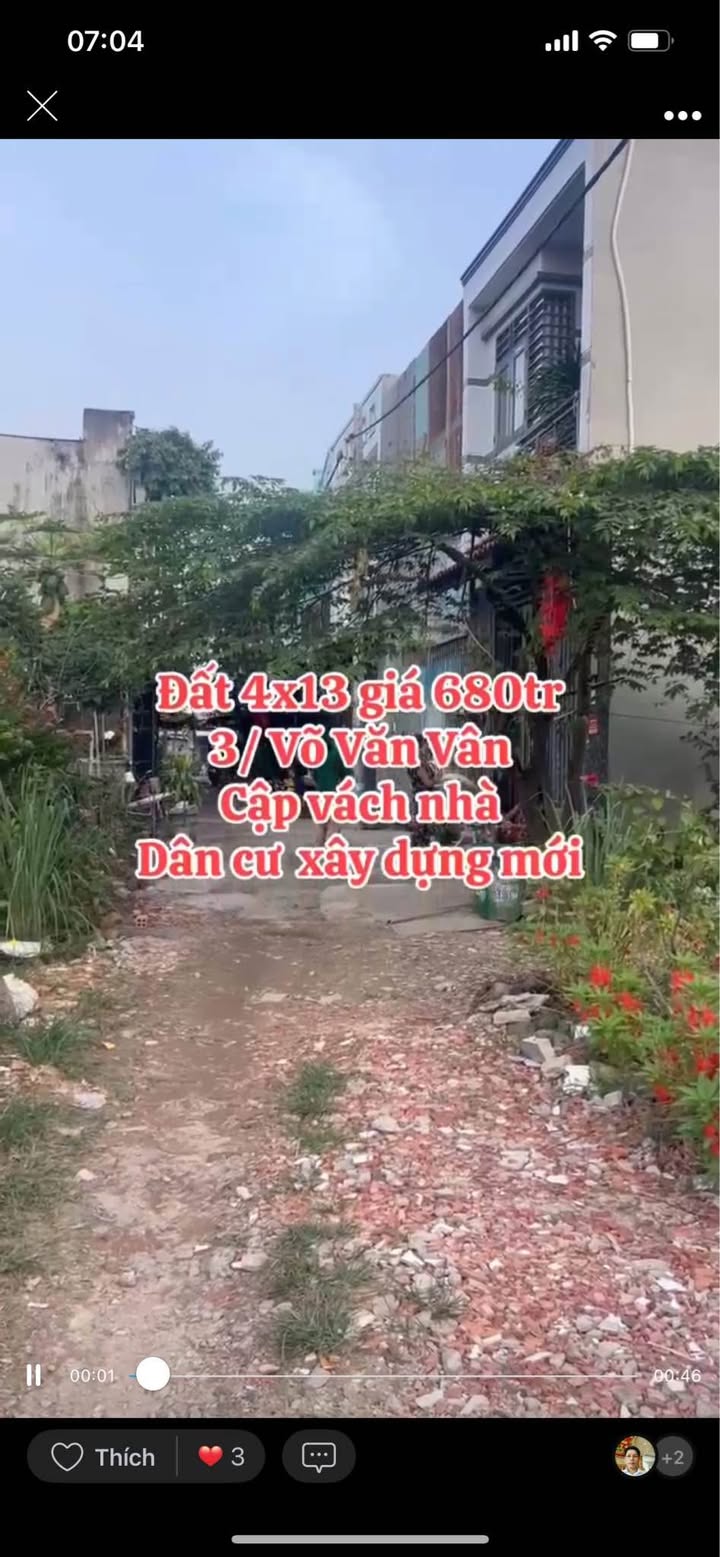 Đất nền Vĩnh Lộc B, Bình Chánh 52m² giá 680 triệu - Cơ hội đầu tư hấp dẫn!