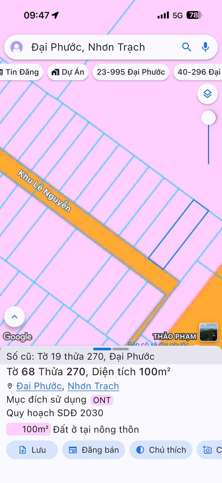 Đất nền Khu Lê Nguyễn Nhơn Trạch 100m² giá 2.85 tỷ - Sổ hồng chính chủ!