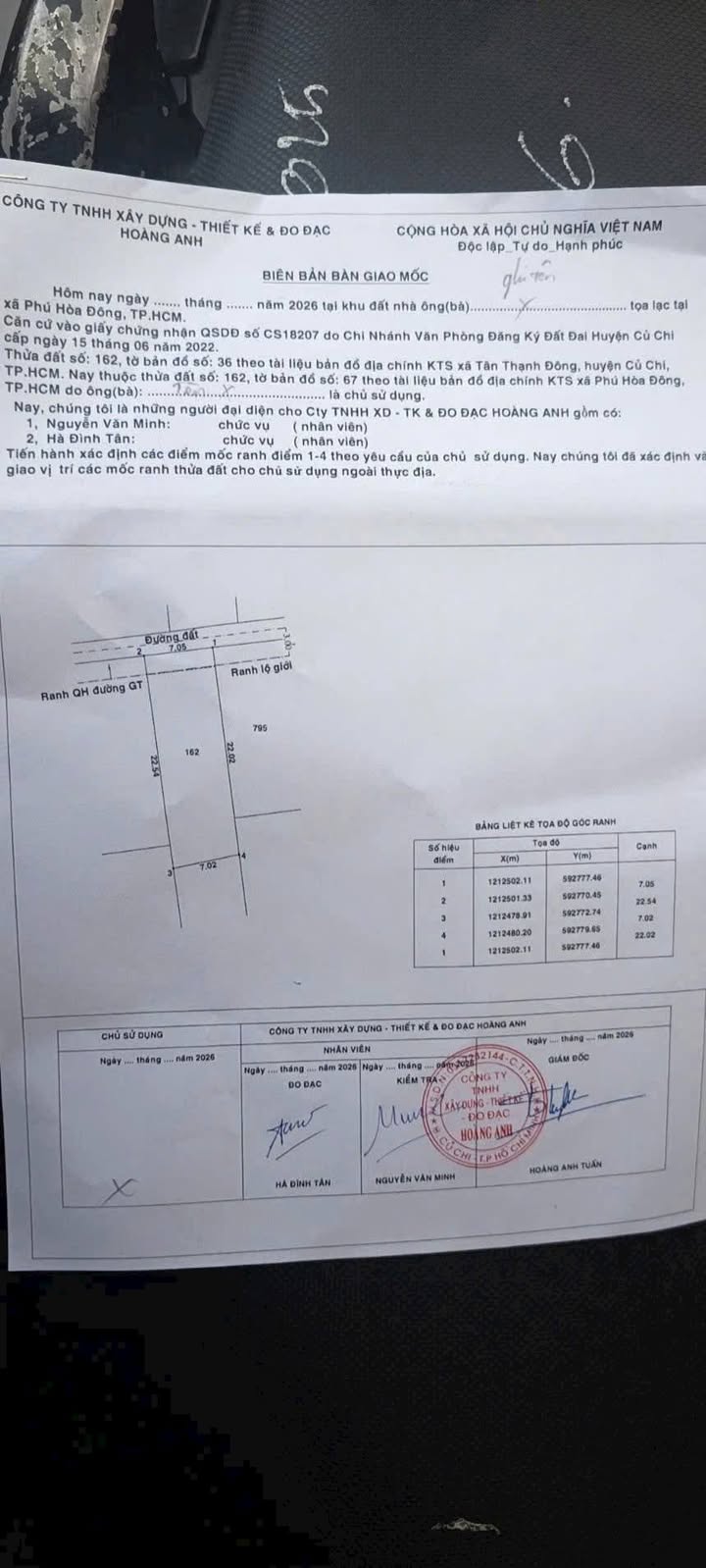 Đất nền 154m² ấp 3B xã Tân Thạnh Đông Củ Chi giá 1.8 tỷ - Đầu tư sinh lời ngay!