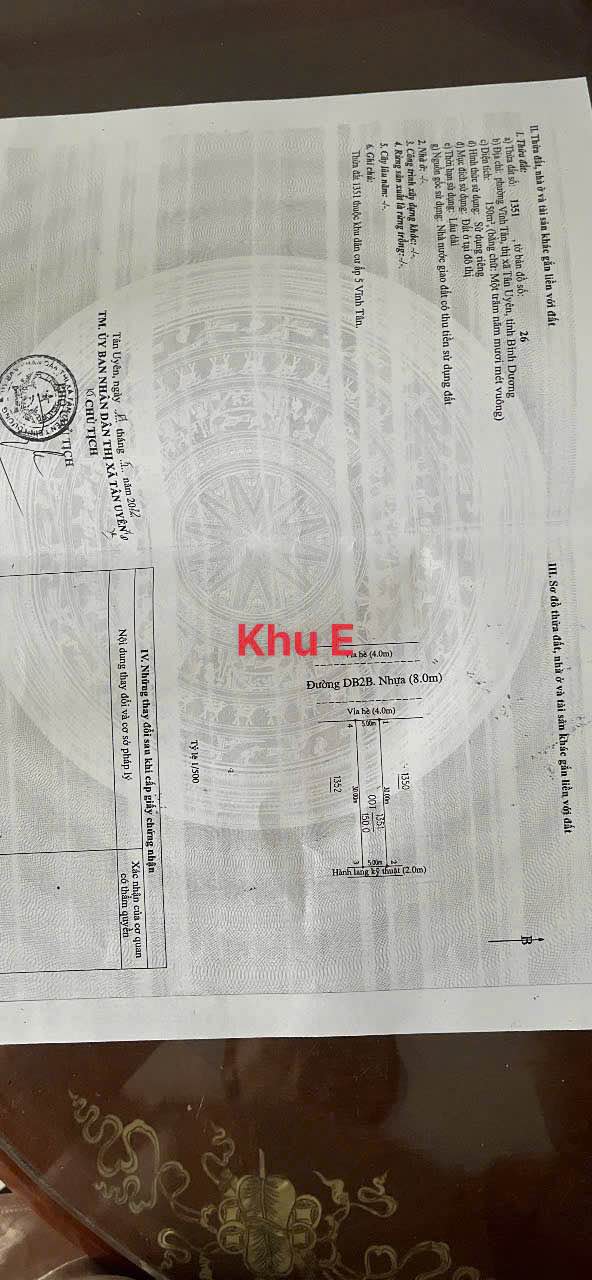 Đất nền Khu E VSIP2 Bến Cát 300m² giá 5.499 tỷ - Đầy đủ pháp lý