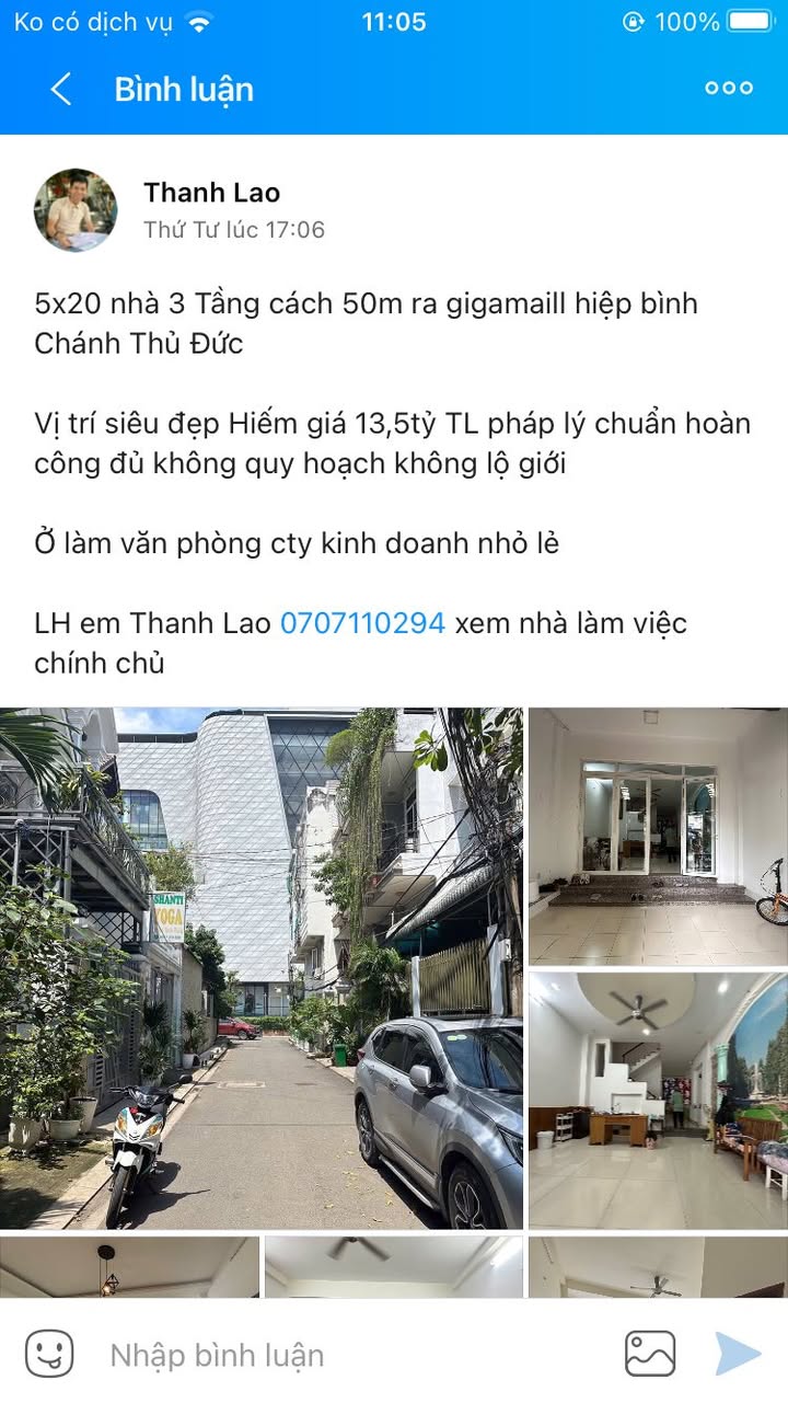 Townhouse Gigamaill Hiệp Bình Chánh 100m² giá 12.9 tỷ - Pháp lý chuẩn, không quy hoạch!