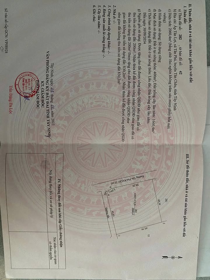 Đất nền 2 mặt tiền chợ chiều Tân Phú 1716m² giá 101.4 tỷ - Cơ hội đầu tư hấp dẫn!