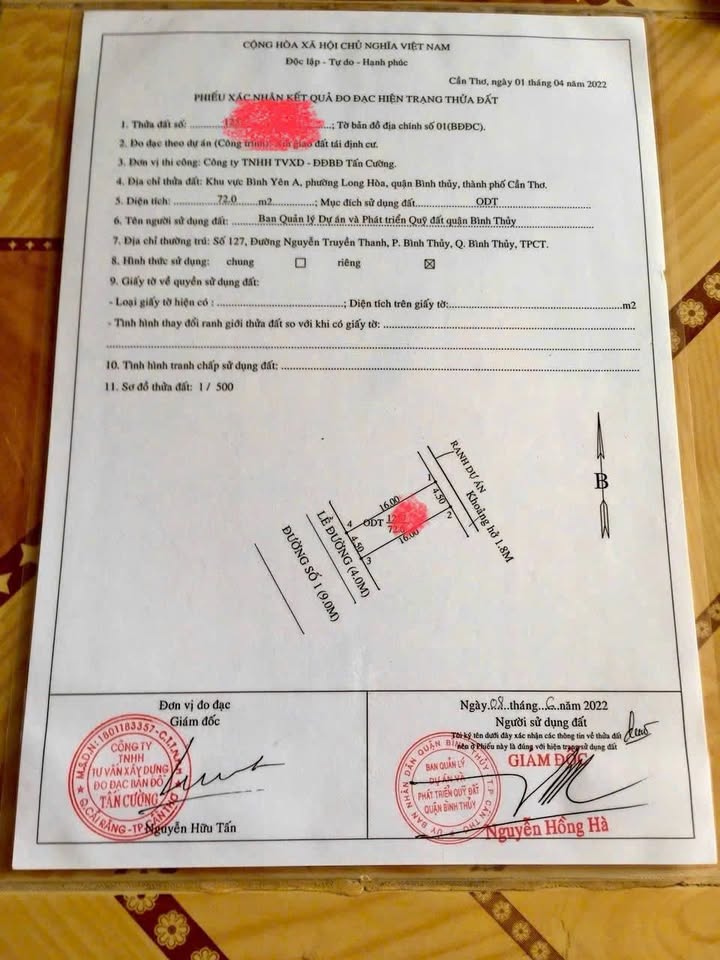 Đất nền tái định cư sân bay Trà Nóc Cần Thơ 72m² giá chỉ 700 triệu - Cơ hội đầu tư hấp dẫn!