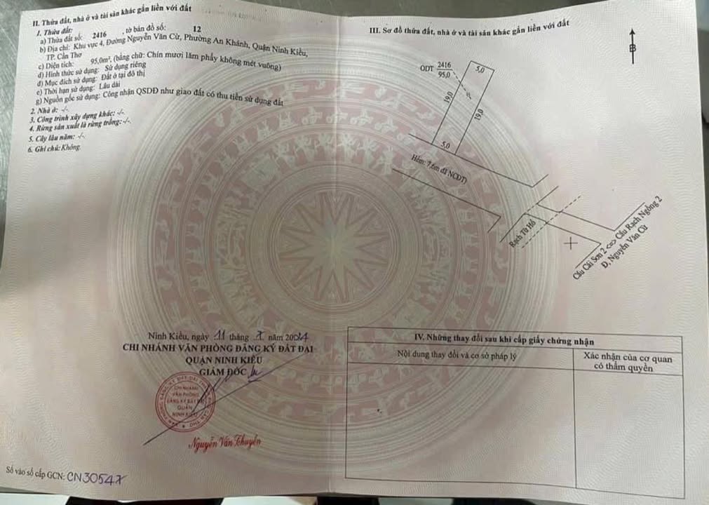 Đất nền hẻm liên tổ 9-10 Nguyễn Văn Cừ 95m² giá 4.3 tỷ - Pháp lý rõ ràng