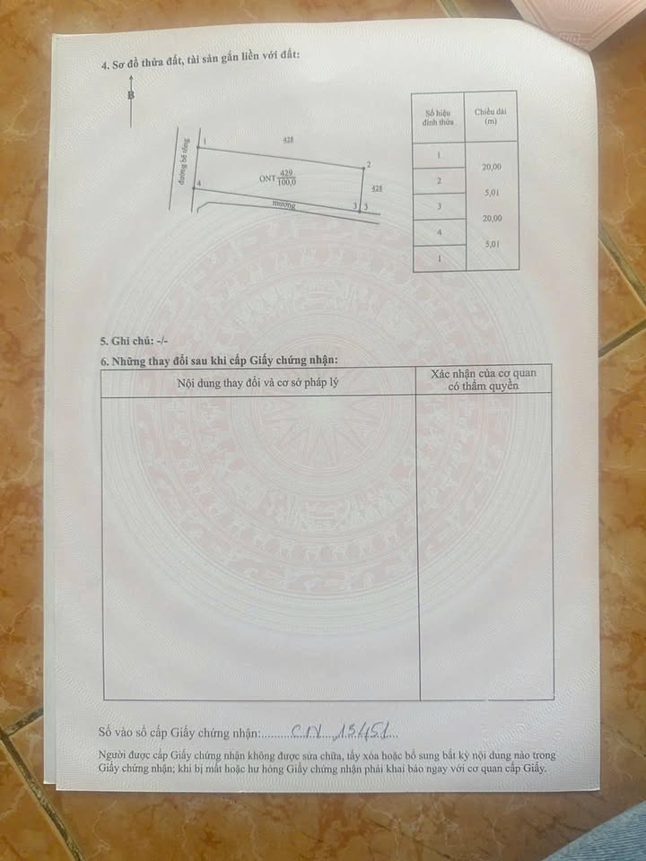 Đất thổ cư Xã Hàm Chính 100m² giá 520 triệu - Ngay chợ Bình An!