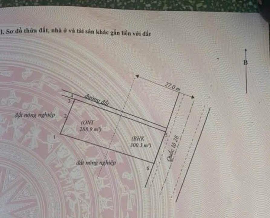 Đất thổ cư mặt tiền Quốc lộ 28, Xã Hàm Liêm, 600m² giá 3.9 tỷ - Sổ đỏ chính chủ ngay!