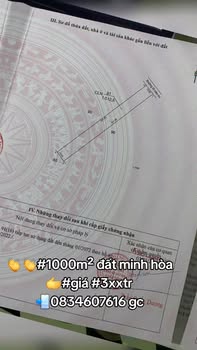 Đất nền 1000m² tại Minh Hòa, Dầu Tiếng giá 300 triệu - Cơ hội đầu tư tốt!