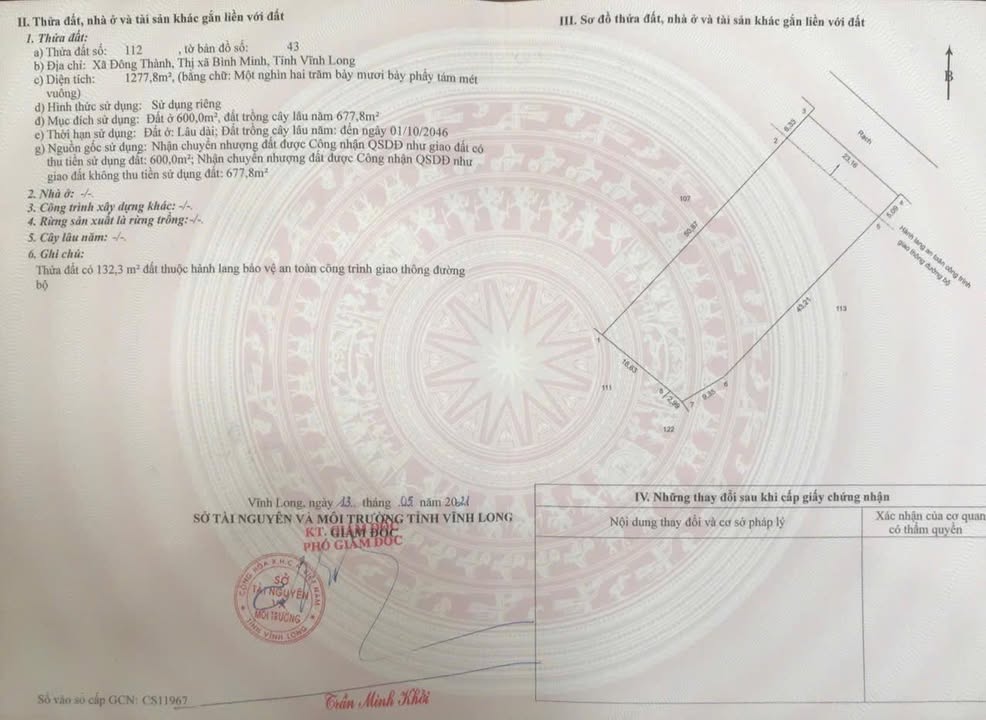 Đất mặt tiền Quốc Lộ 54, Phường Đông Thuận, 1277m² giá 5.5 tỷ - Tiềm năng lớn cho đầu tư!