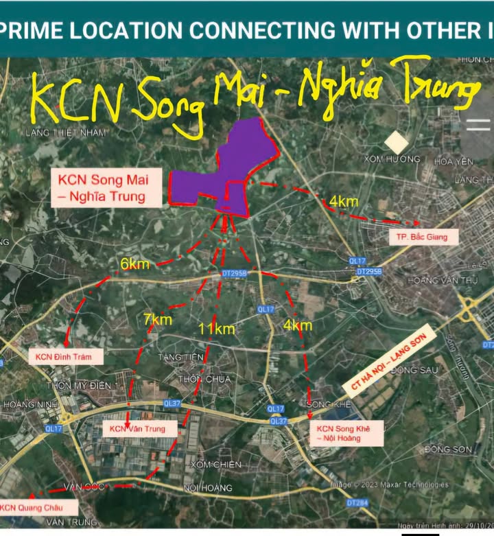 Đất KCN Song Mai Nghĩa Trung, Bắc Giang 197,1ha - Cơ hội đầu tư hấp dẫn!