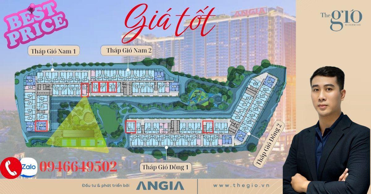 Căn hộ THE GIÓ RIVERSIDE Dĩ An 75m² giá 3.555 tỷ - View sông đẹp mắt!