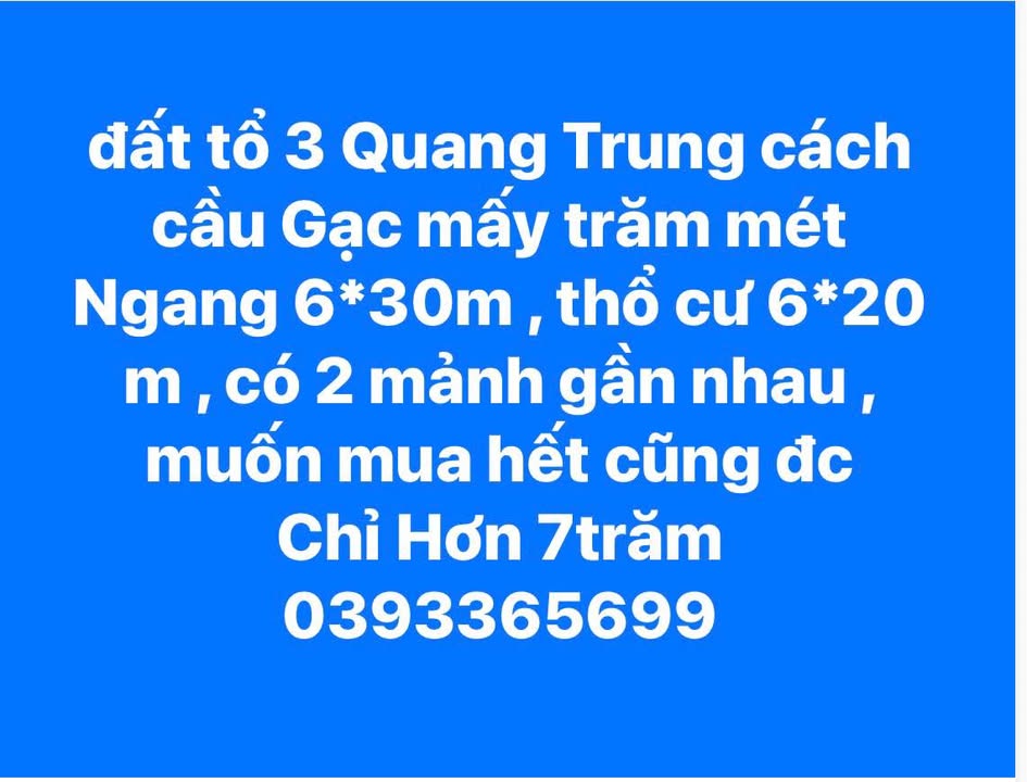 Đất thổ cư Tổ 3, Xã Quảng Ngần, Huyện Vị Xuyên, 180m² giá 700 triệu - Đầu tư sinh lời ngay!