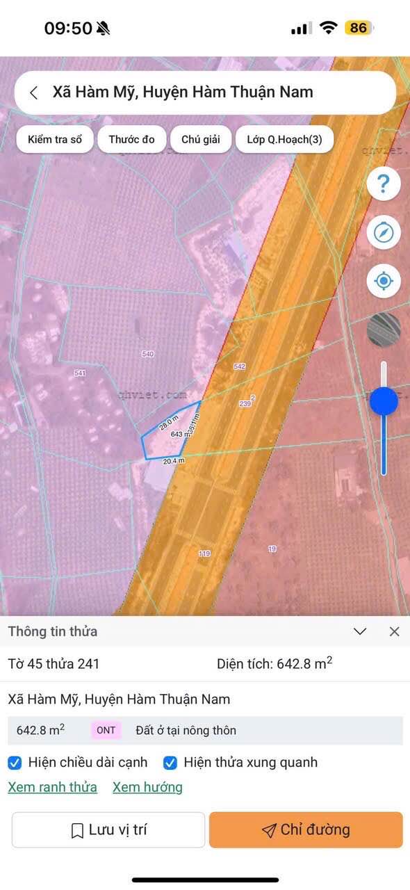 Đất nền mặt tiền 719B, Xã Hàm Mỹ, 642m² giá chỉ 1.8 tỷ - Sổ đỏ chính chủ